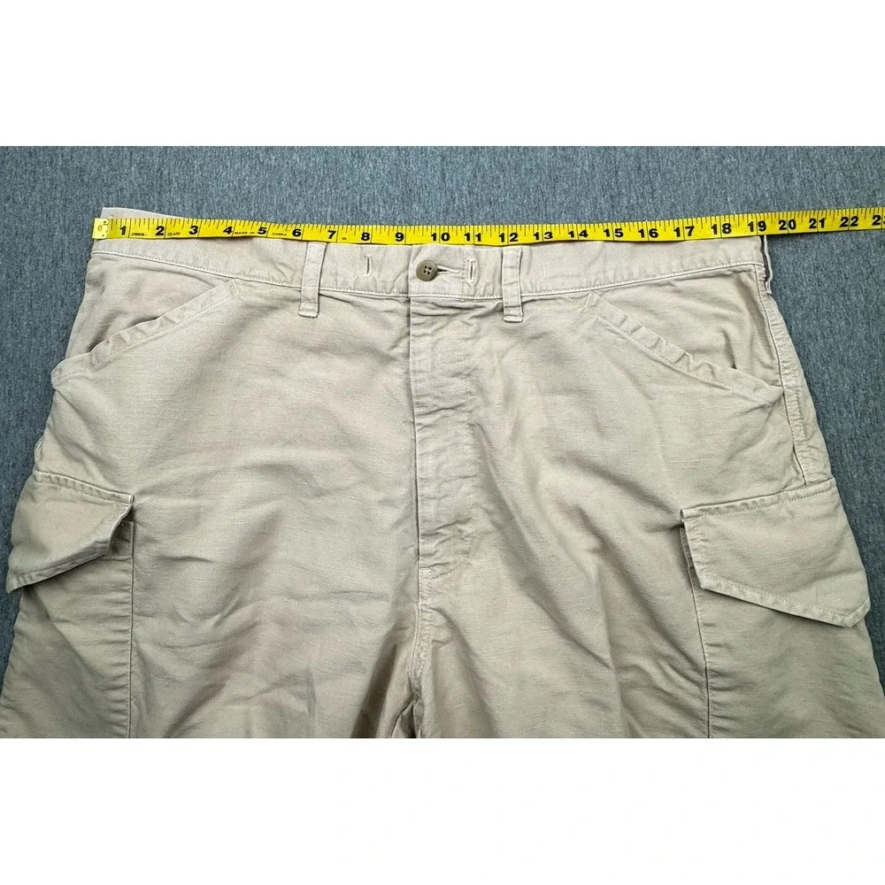 Polo Ralph Lauren Mens Sz XL 38x10 Cargo Linen Blend Shorts Preppy Casual VTG